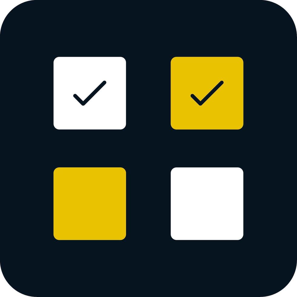 Check Box Glyph Two Color Icon vector