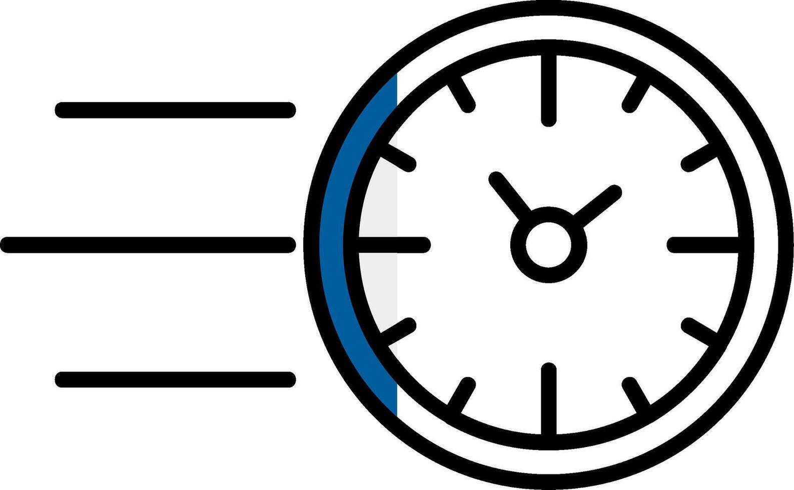 Fast Time Filled Half Cut Icon vector