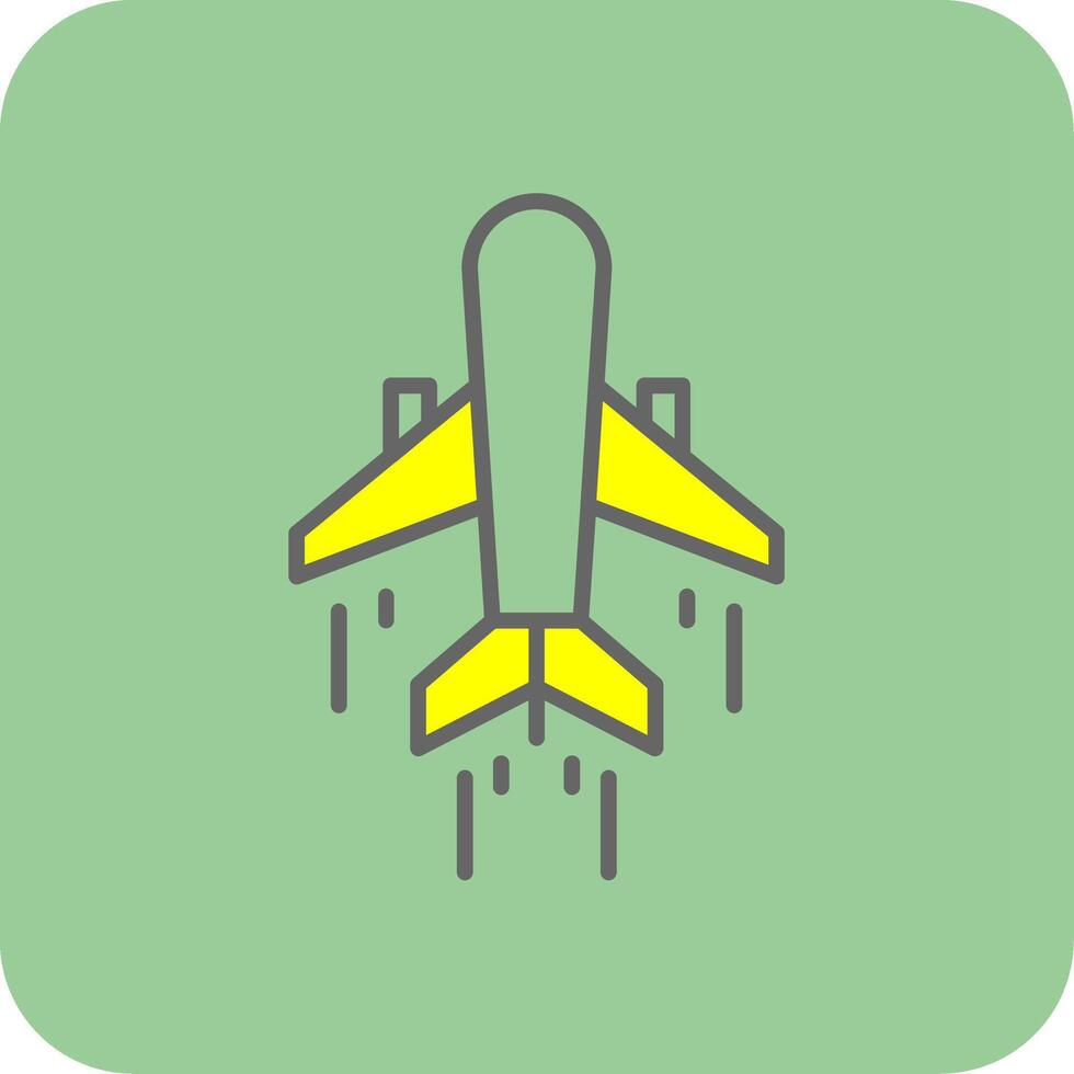 Air Transportation Filled Yellow Icon vector