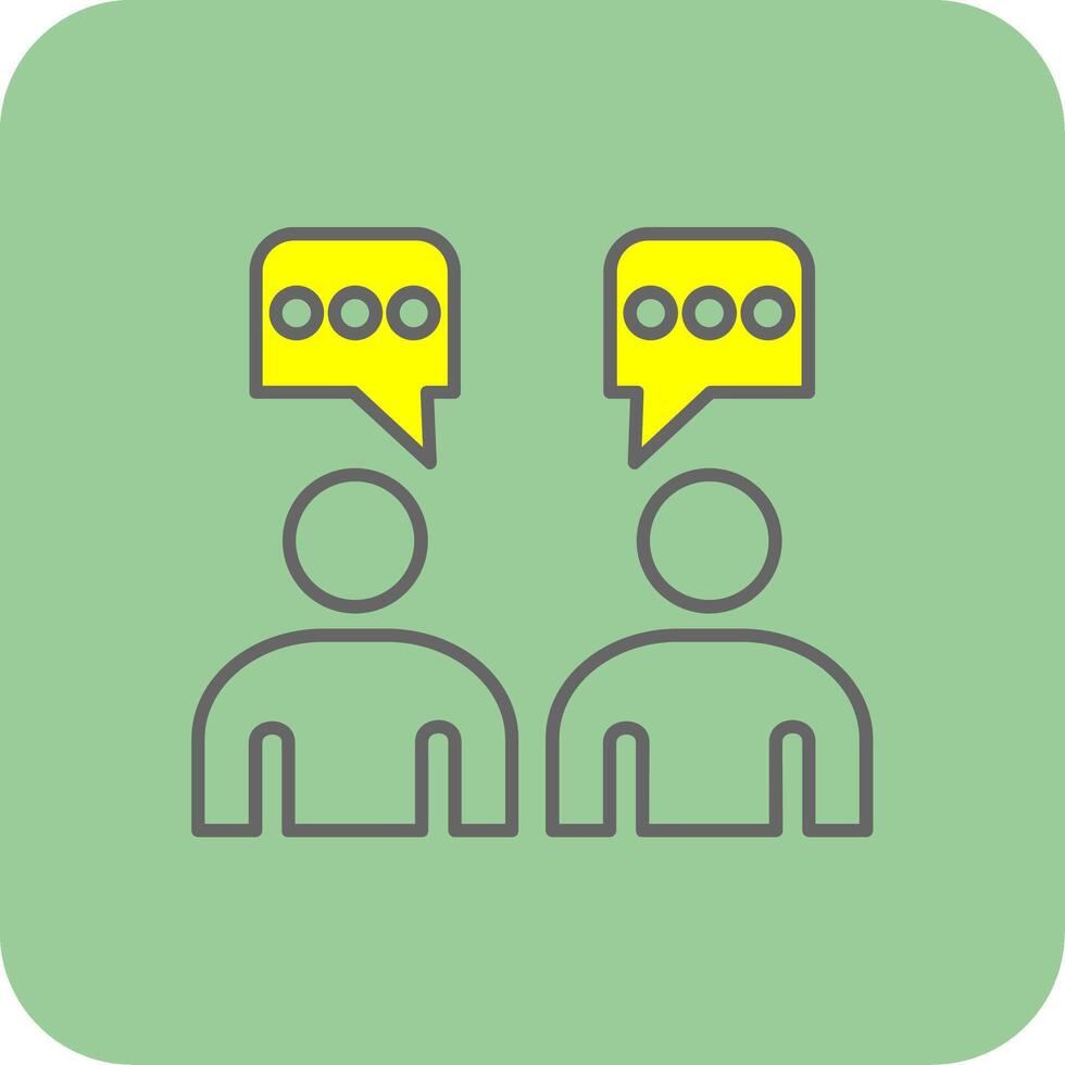 Talking Filled Yellow Icon vector