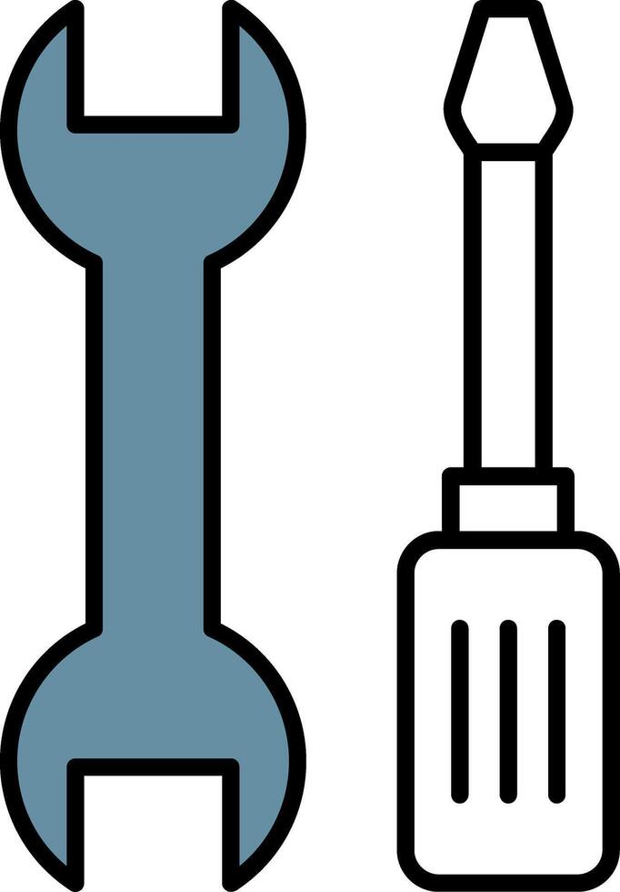 Tools Filled Half Cut Icon vector