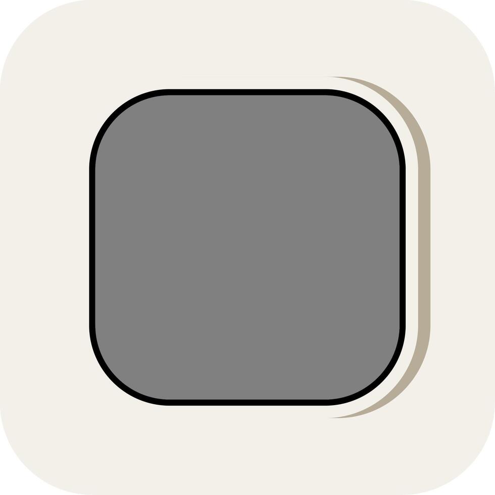 Round Corner Line Filled White Shadow Icon vector