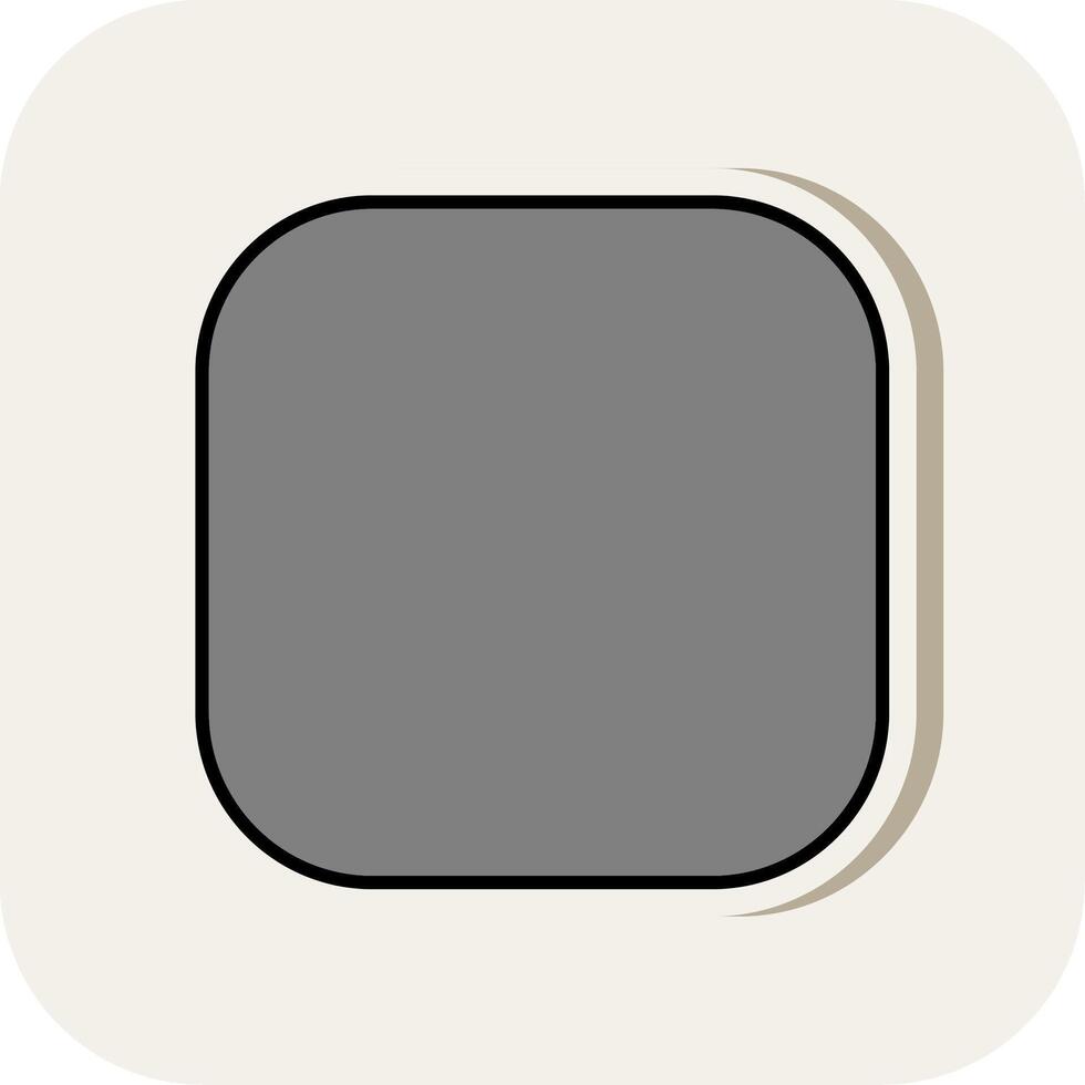 Round Corner Line Filled White Shadow Icon vector