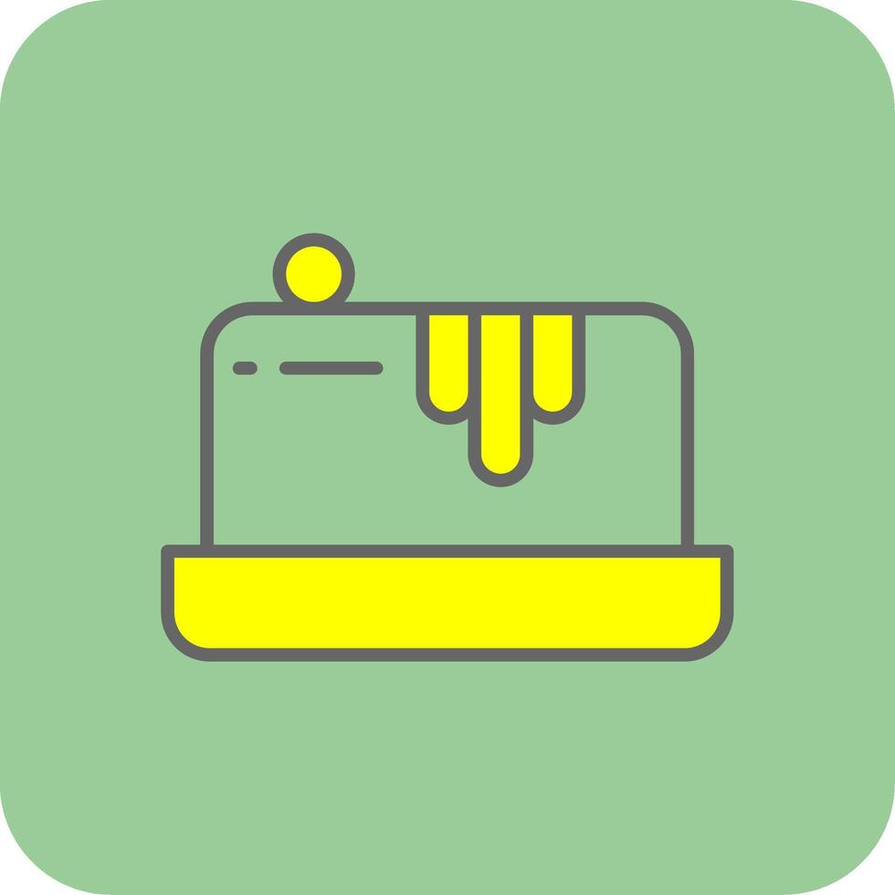 Butter Filled Yellow Icon vector