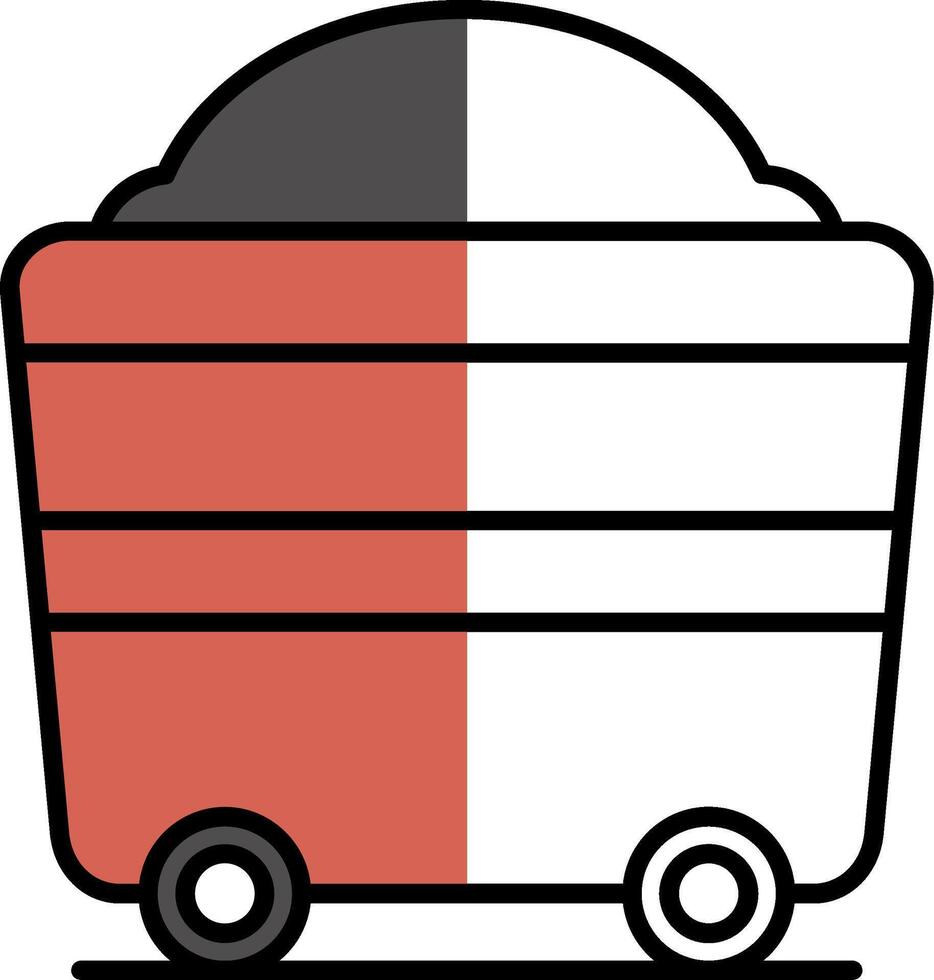 Wagon Filled Half Cut Icon vector