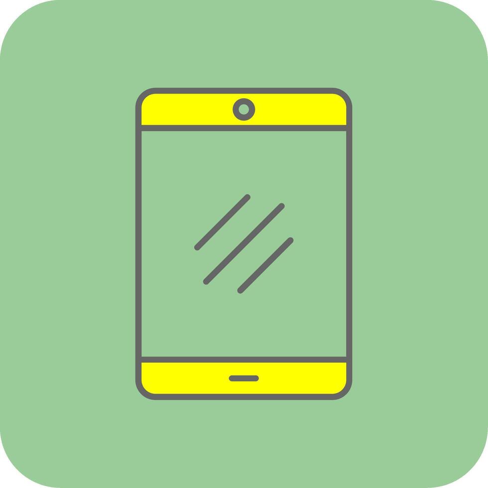 Smartphone Filled Yellow Icon vector