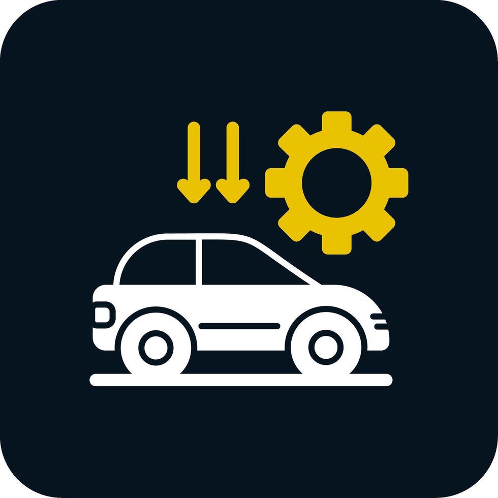 Car Settting Glyph Two Color Icon vector