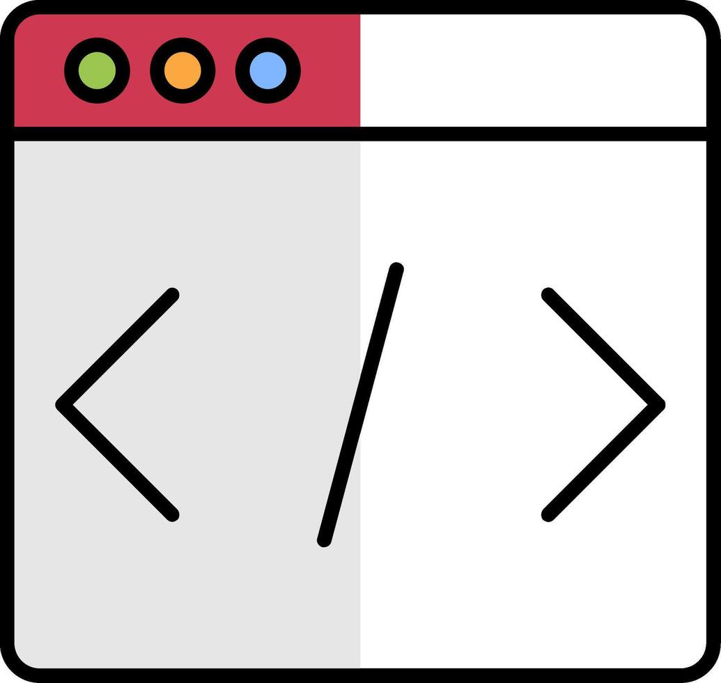 Development Filled Half Cut Icon vector