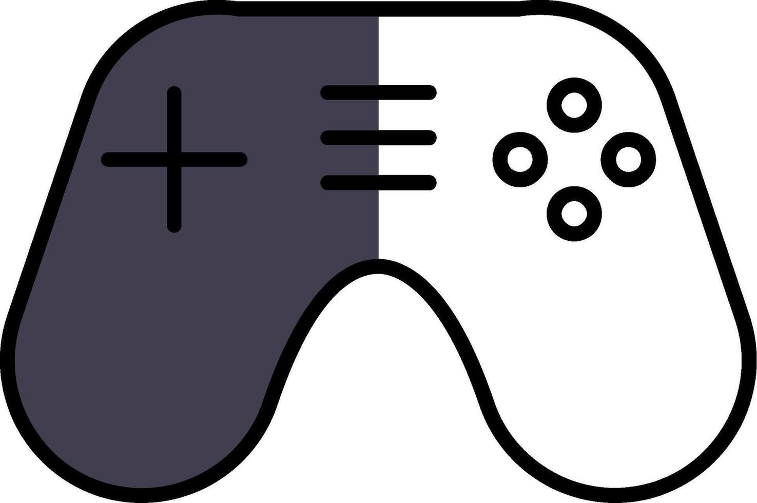 consola lleno medio cortar icono vector