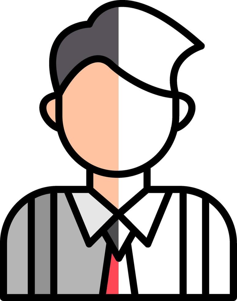 Businessman Filled Half Cut Icon vector