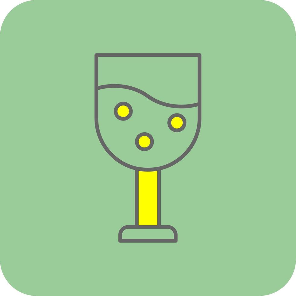 Chalice Filled Yellow Icon vector