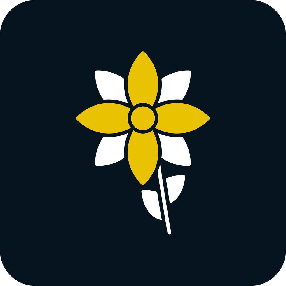 Flower Glyph Two Color Icon vector