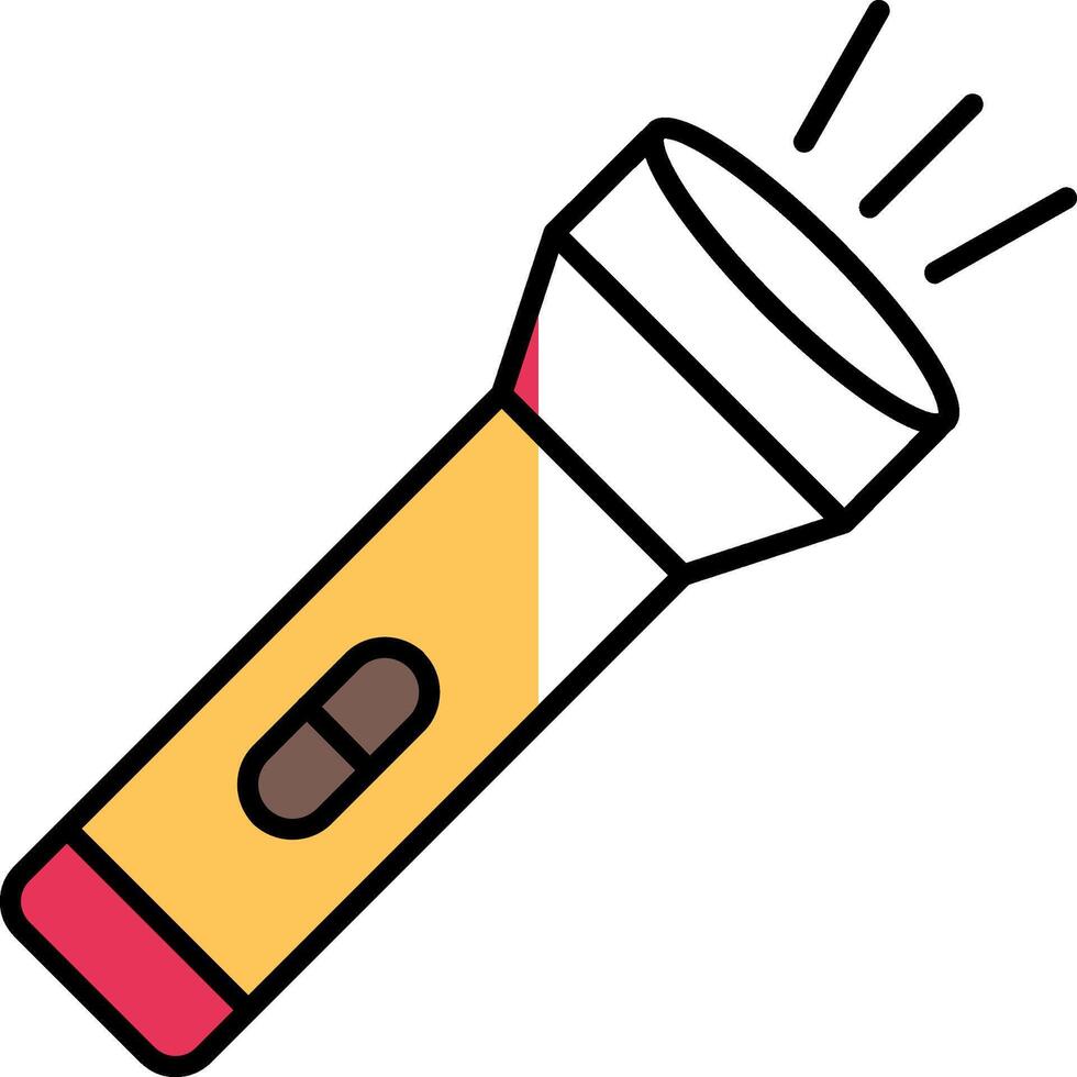 Torch Filled Half Cut Icon vector