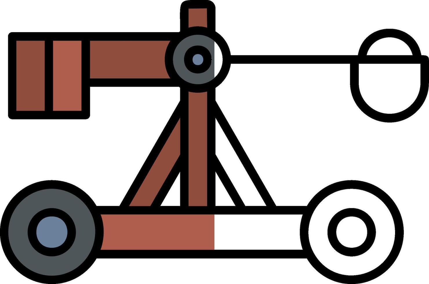 Catapult Filled Half Cut Icon vector