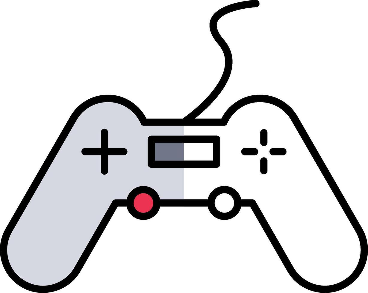 Gaming Filled Half Cut Icon vector