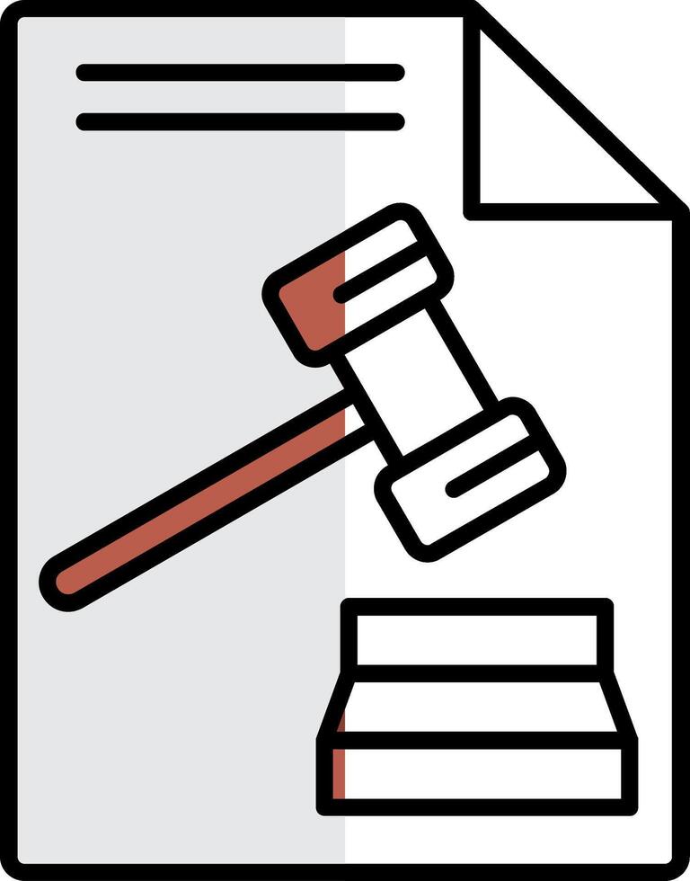 Law Filled Half Cut Icon vector