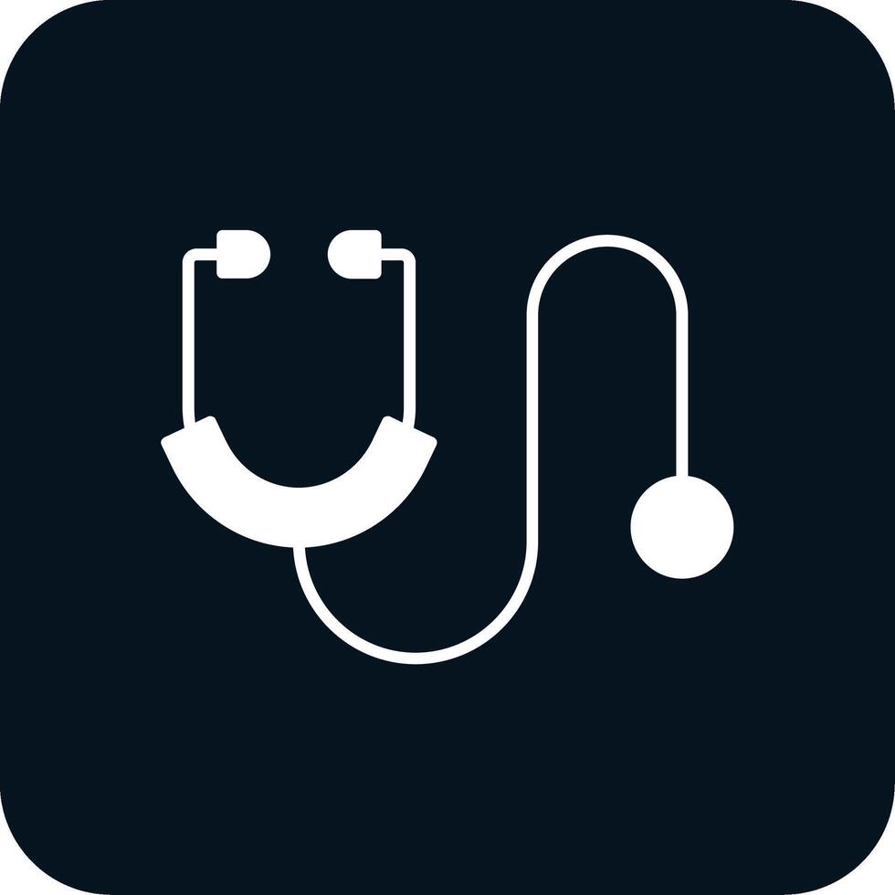 Stethoscope Glyph Two Color Icon vector