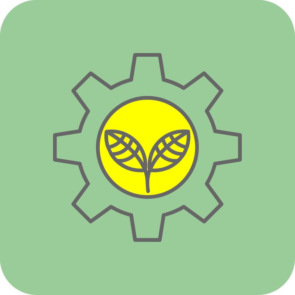 Ecology Filled Yellow Icon vector