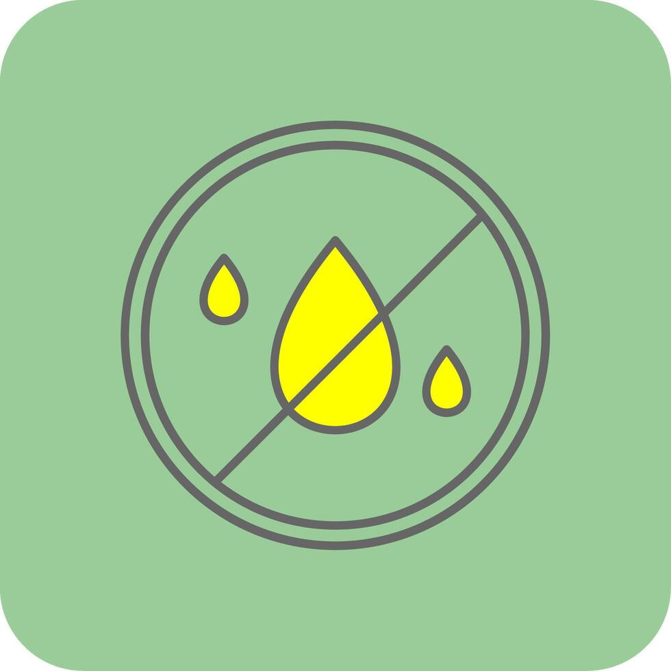 No Water Filled Yellow Icon vector