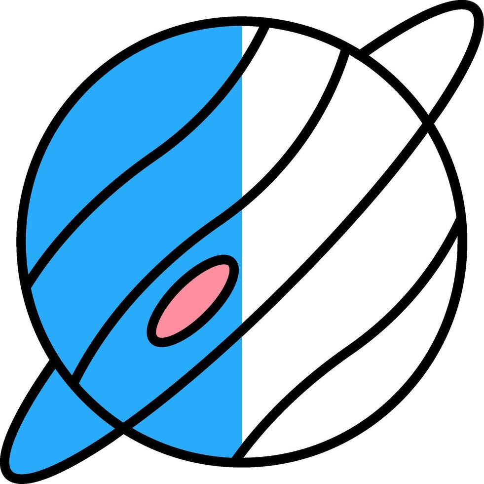 Planet Filled Half Cut Icon vector