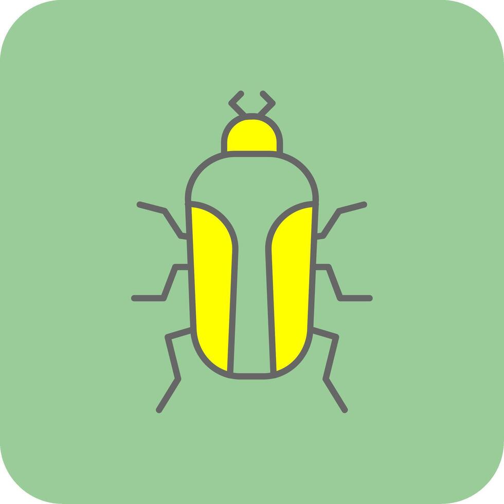 Insect Filled Yellow Icon vector