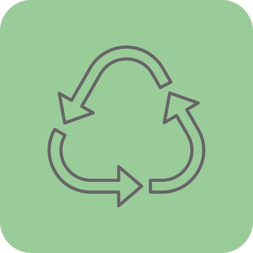 Recycle Filled Yellow Icon vector