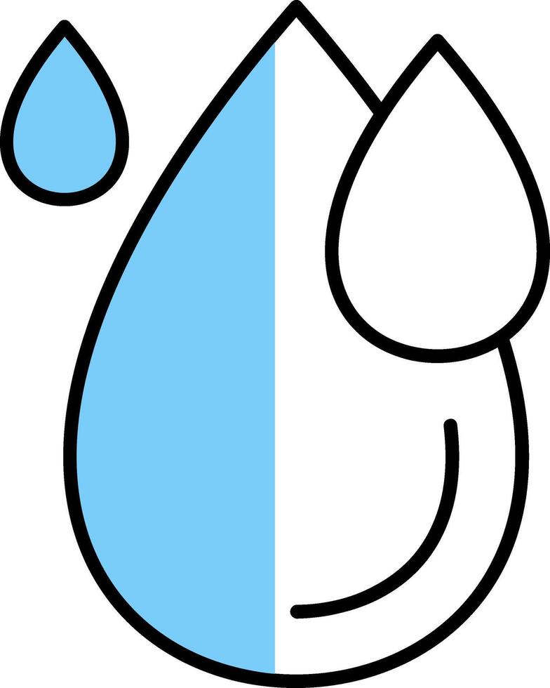 Water Drop Filled Half Cut Icon vector