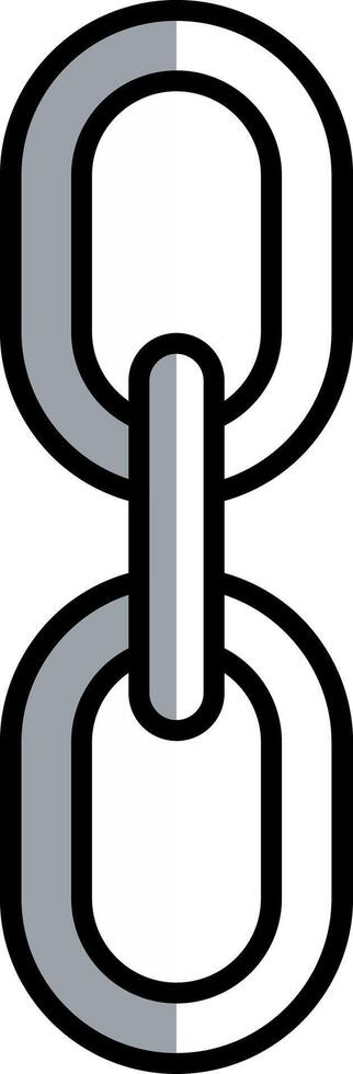 Chain Filled Half Cut Icon vector