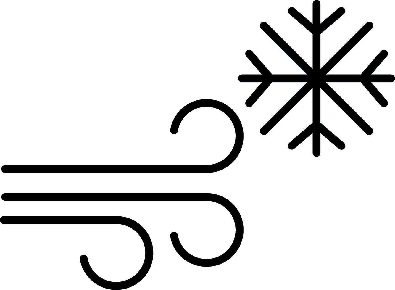 Blizzard Filled Half Cut Icon vector