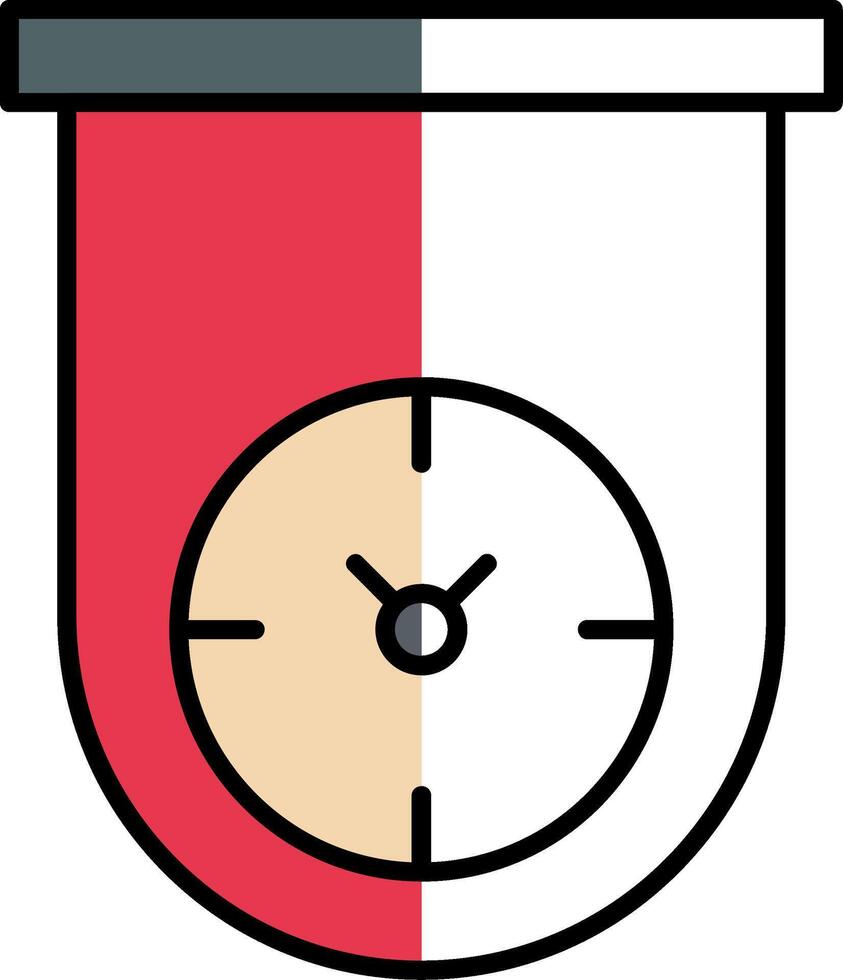 Kitchen Timer Filled Half Cut Icon vector