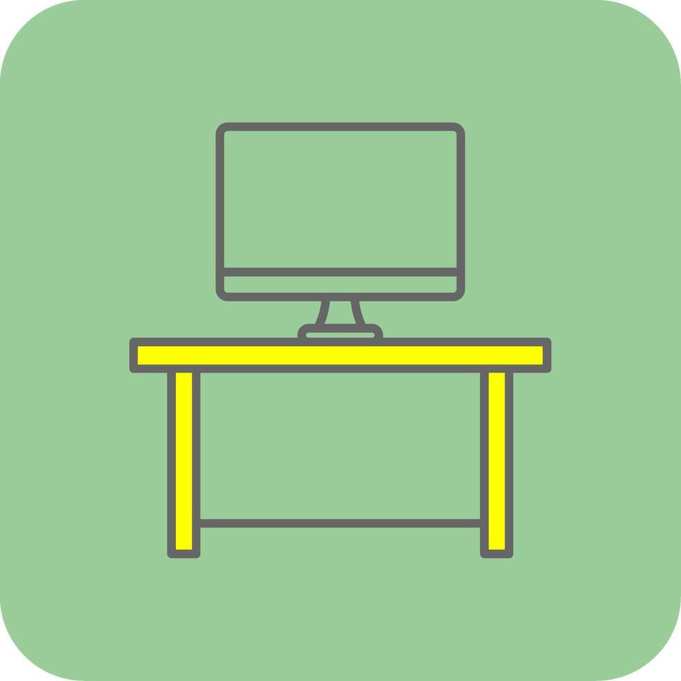 Work Space Filled Yellow Icon vector