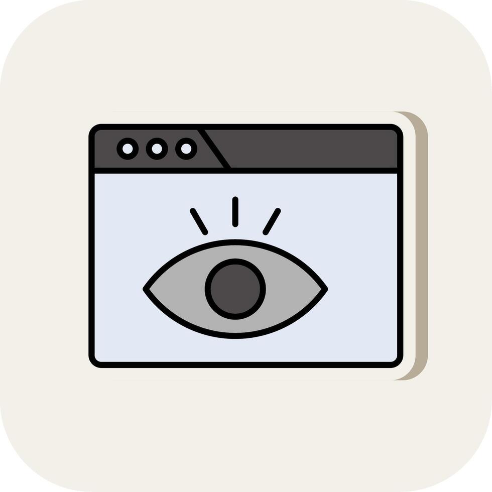 Visualization Line Filled White Shadow Icon vector