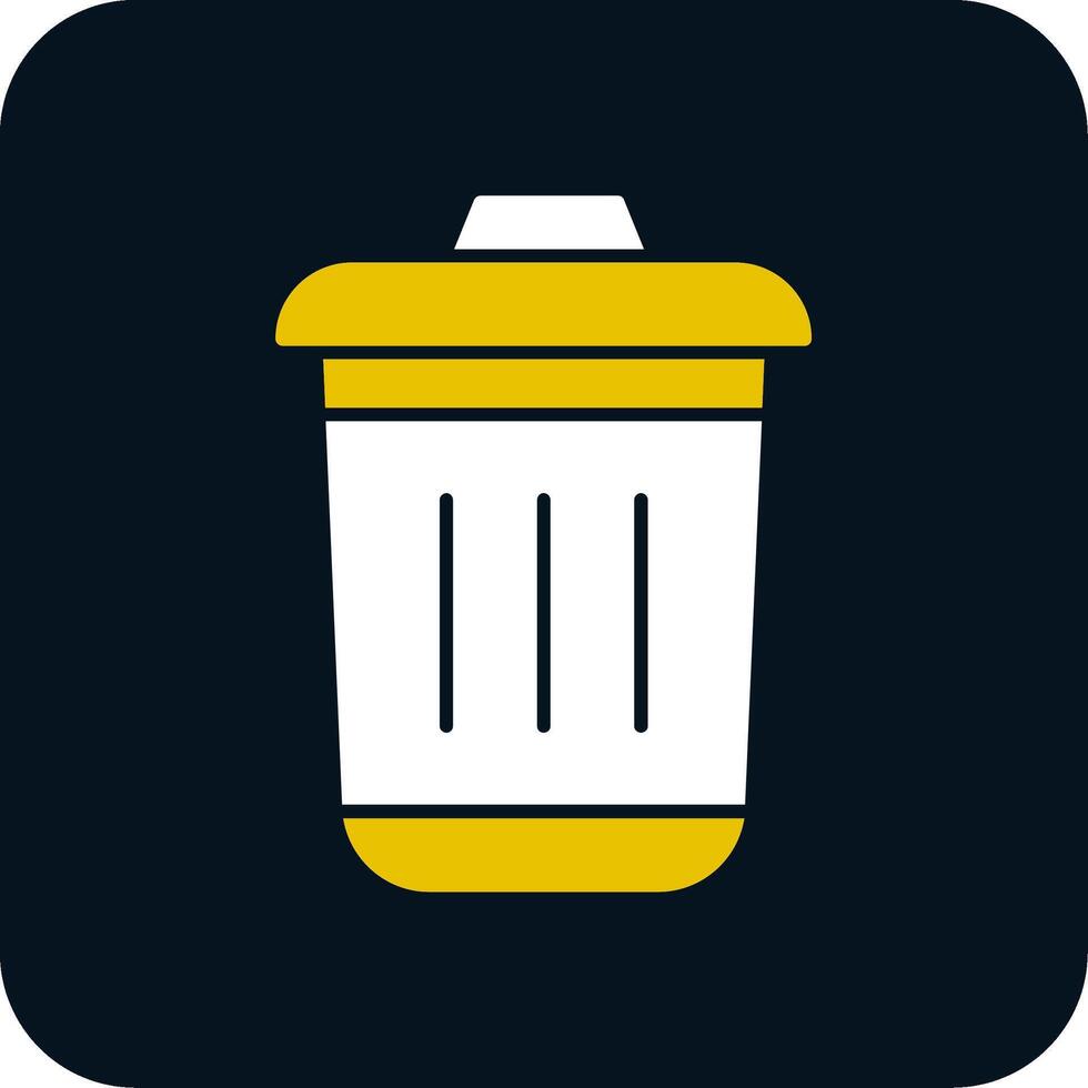 Dustbin Glyph Two Color Icon vector