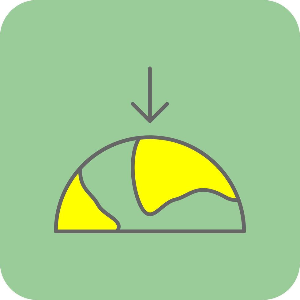 Gravity Filled Yellow Icon vector