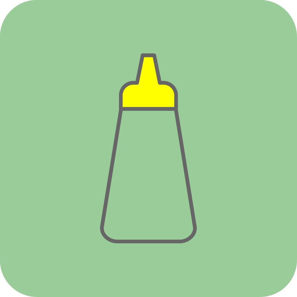 Ketchup Filled Yellow Icon vector