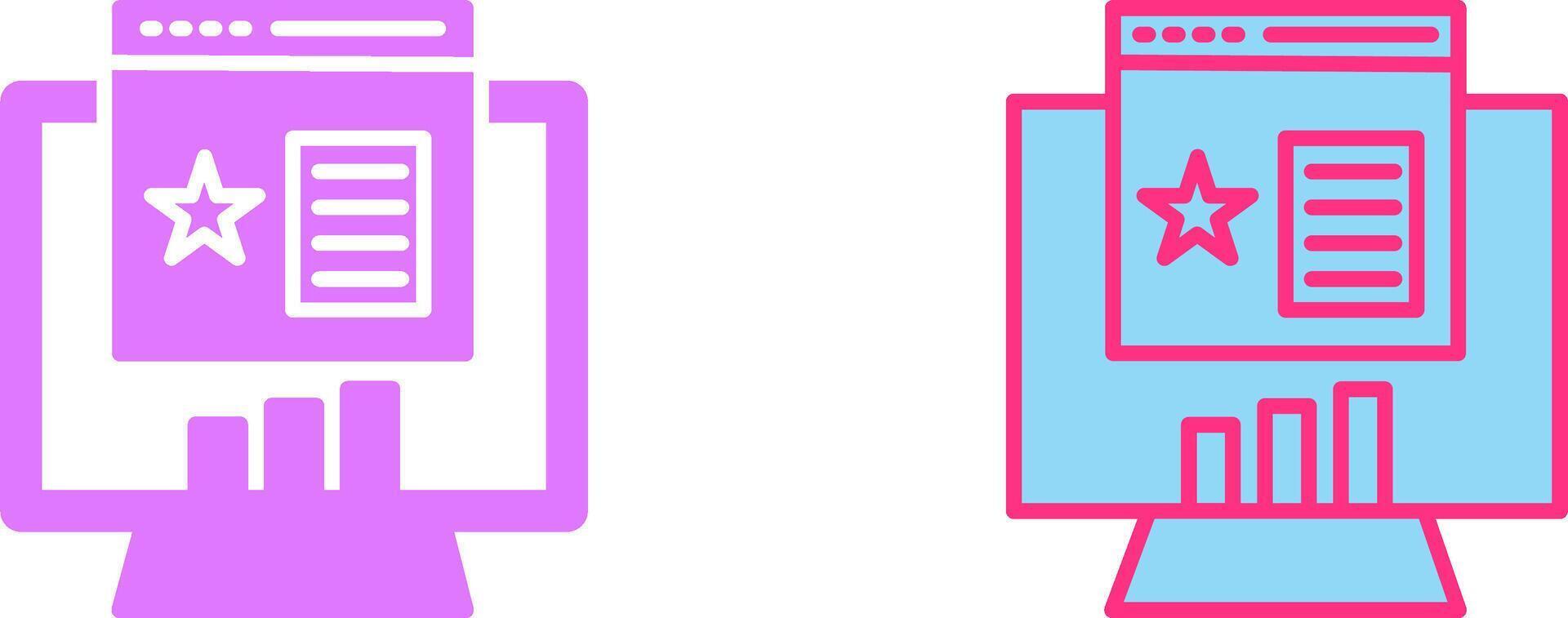 Rank website Icon vector