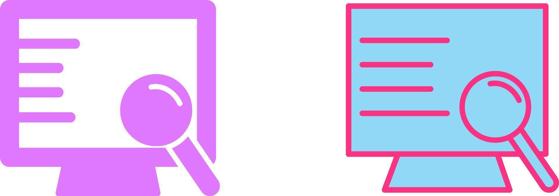 Computer Search Icon vector