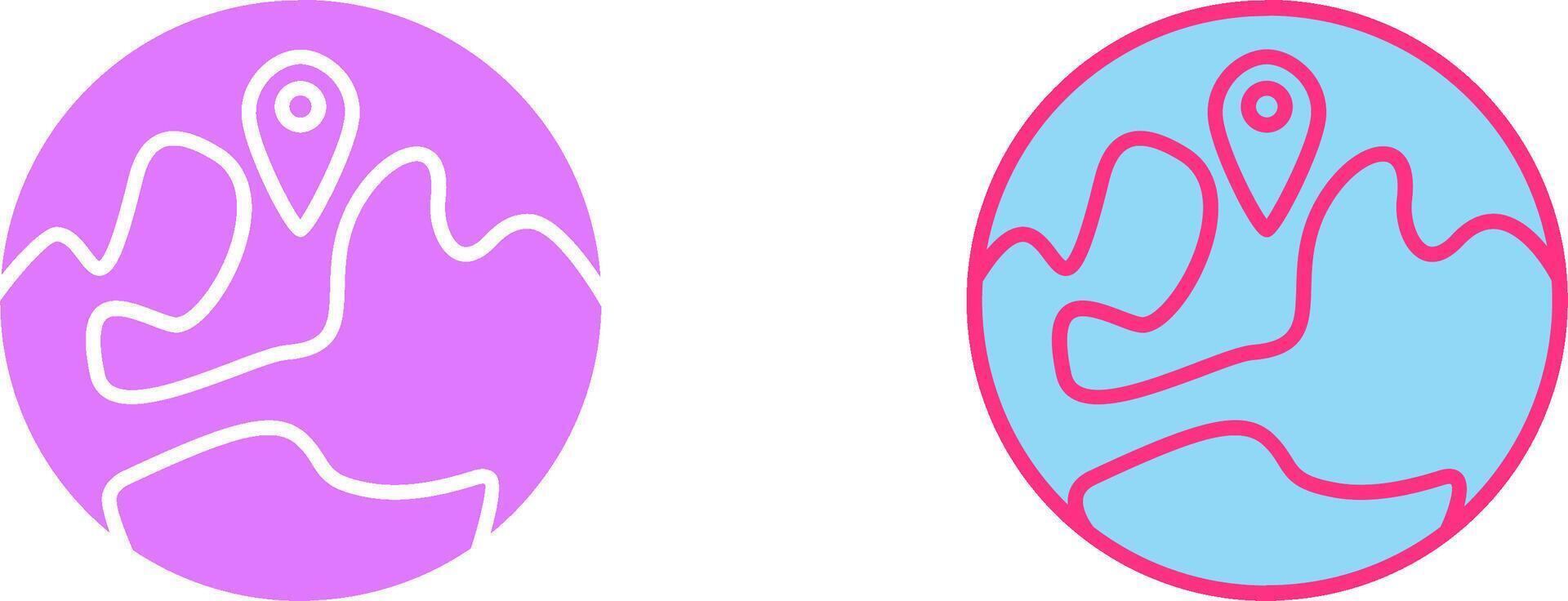 Locate on Earth Icon vector