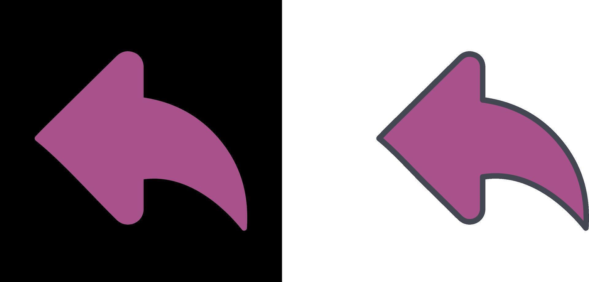 Left Back Arrow Icon vector