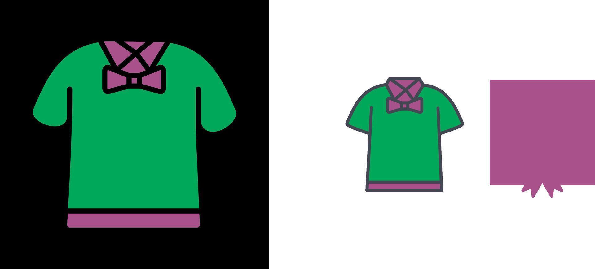 Shirt with Bow Icon vector