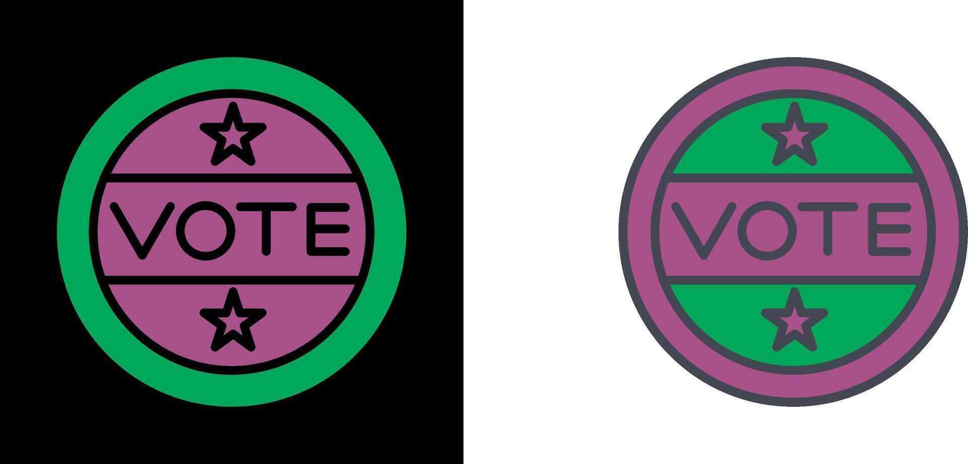 Vote Sticker Icon vector