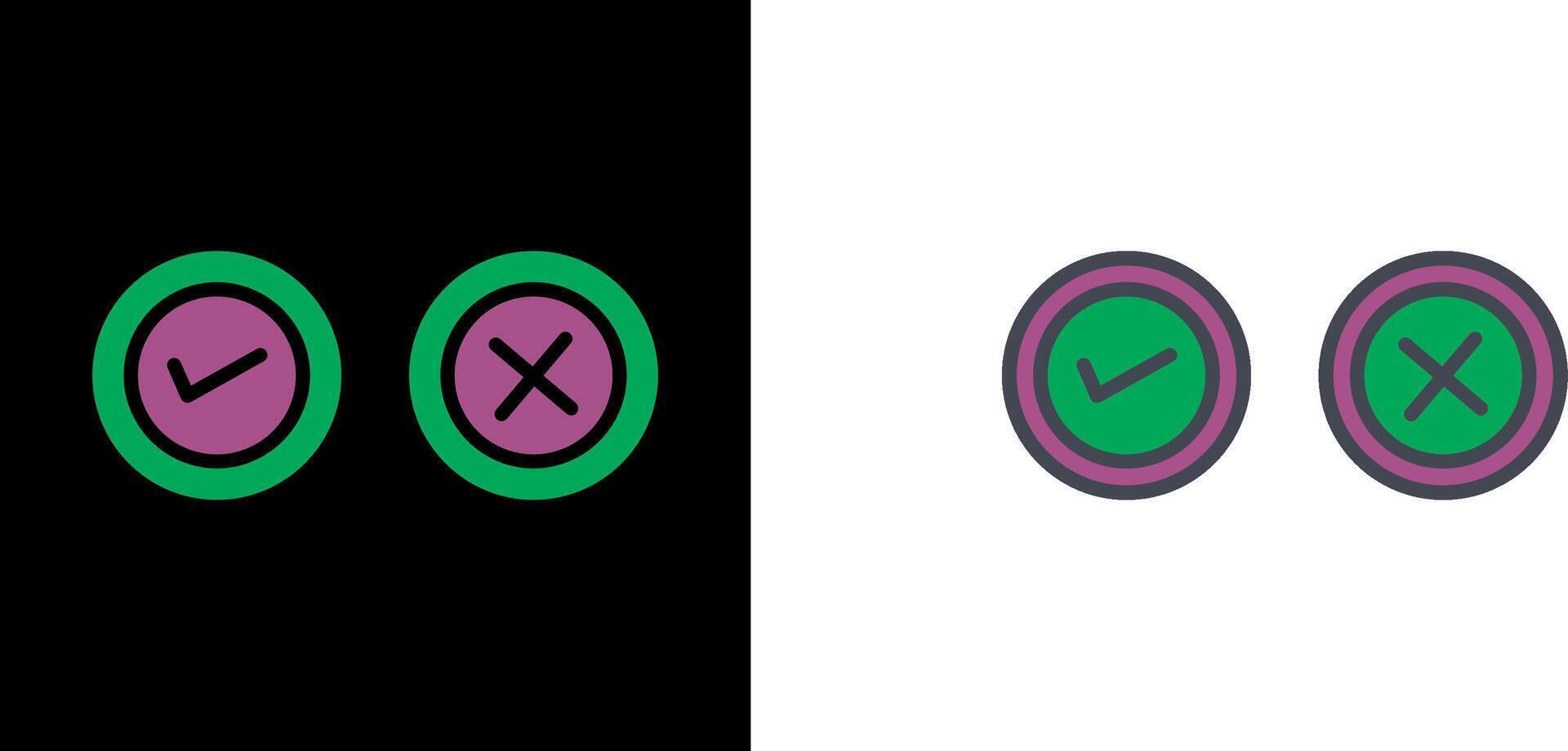 Yes No Option Icon vector