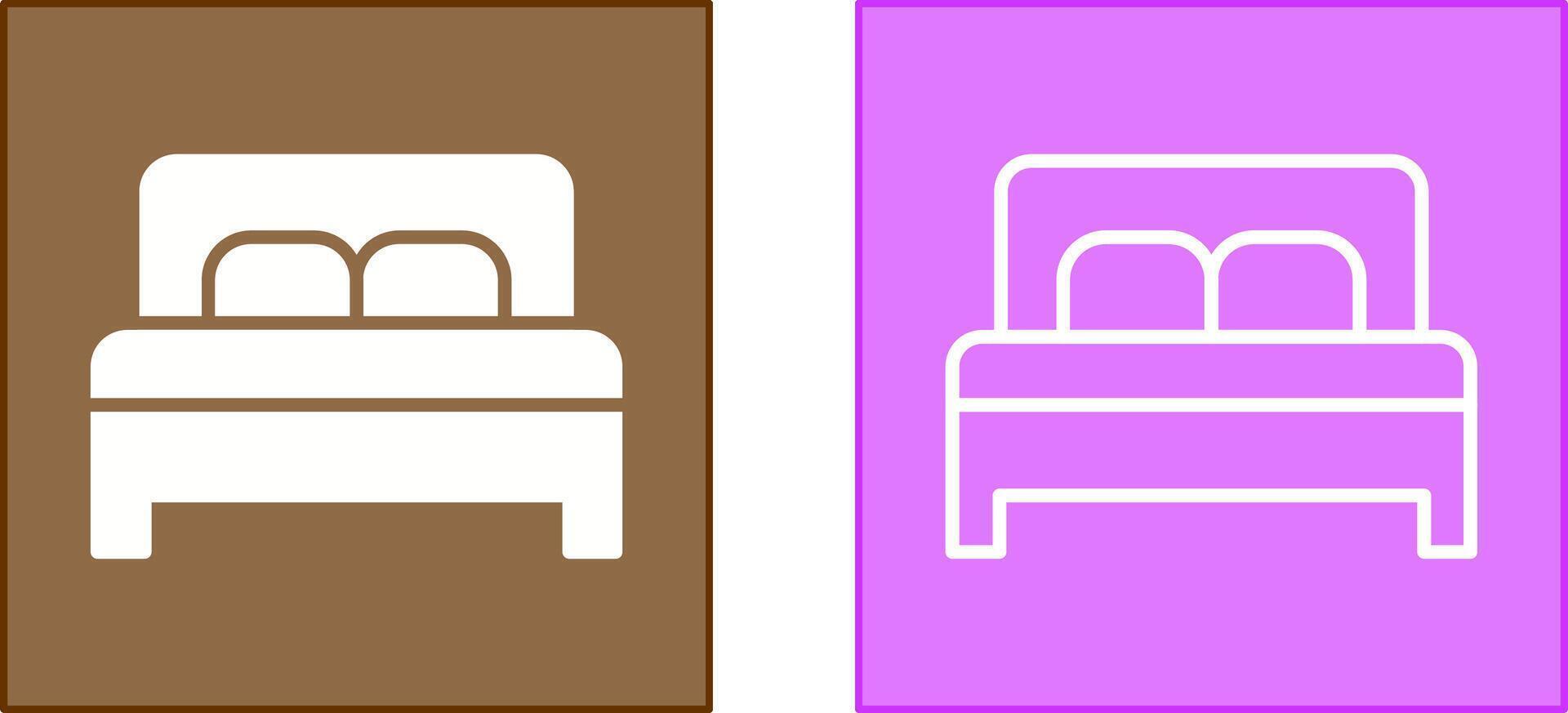 doble cama ii icono vector