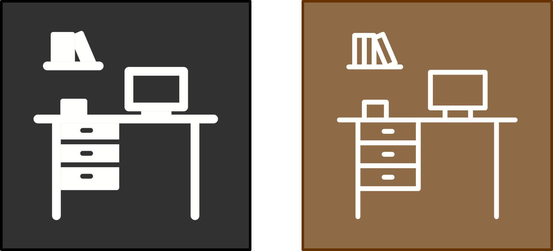 Office Desk Icon vector