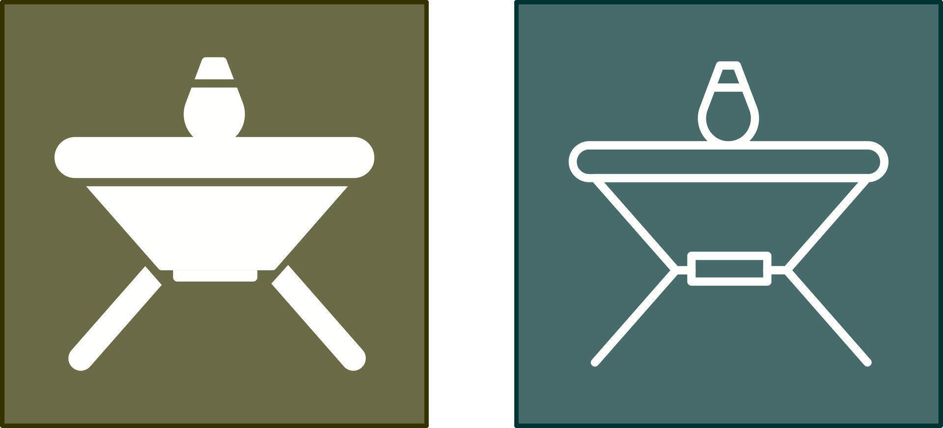 decoración mesa icono vector