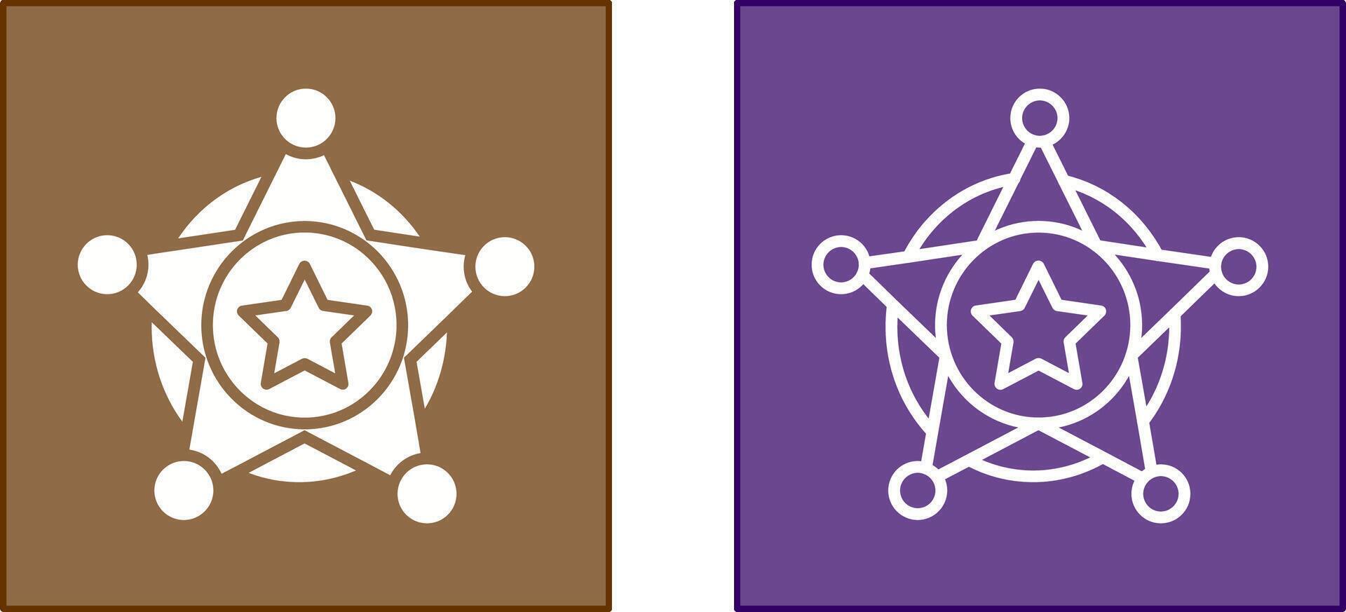 Sheriff Badge Icon vector