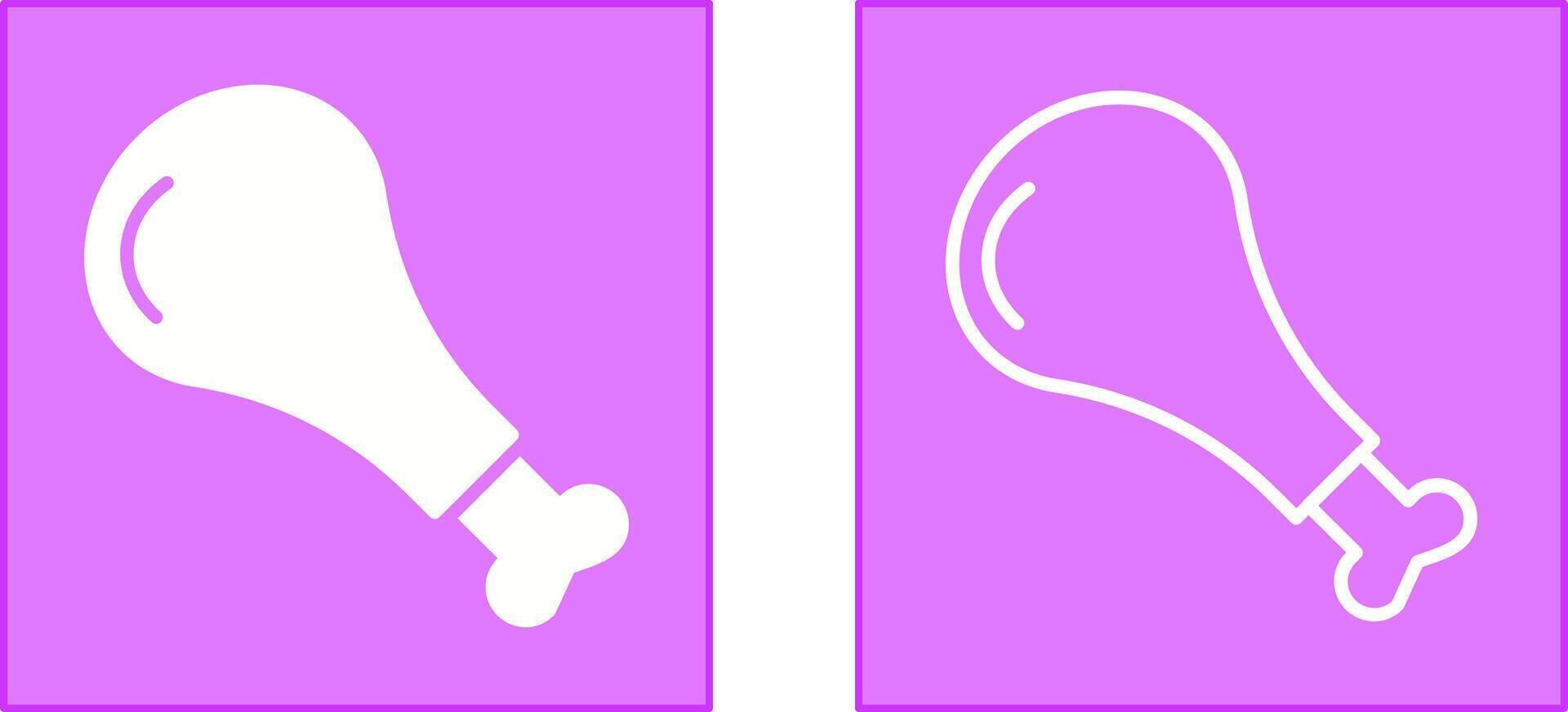 Chicken Leg Icon vector
