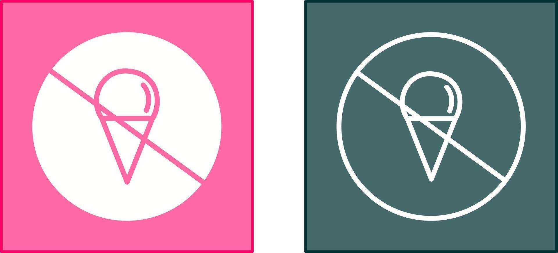 No Icecream Icon vector