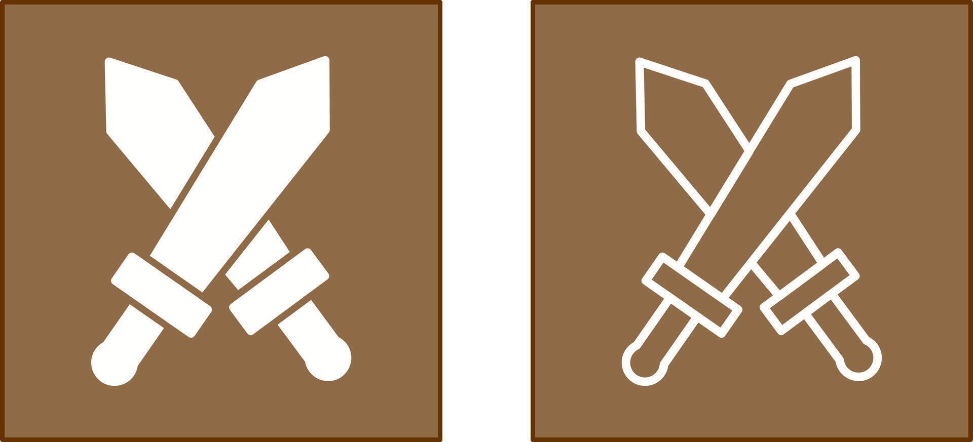 Two Swords Icon vector