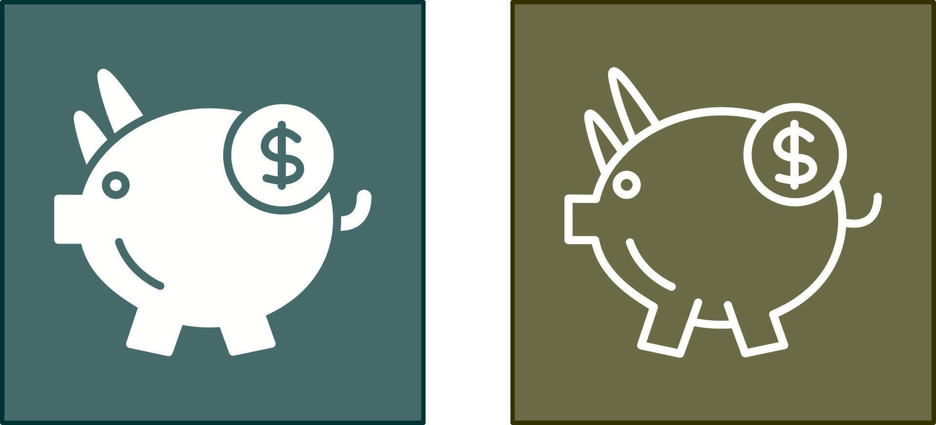 Piggy Saving Icon vector